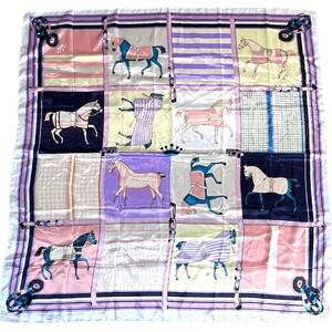 Equestrian HORSE & BRIDLE LARGE SCARF (35" x 35") INVO1
